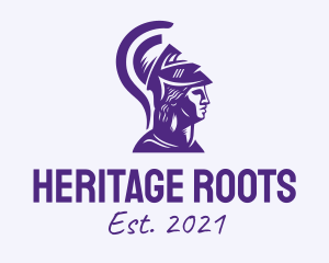 Ancestor - Violet Greece Warrior logo design