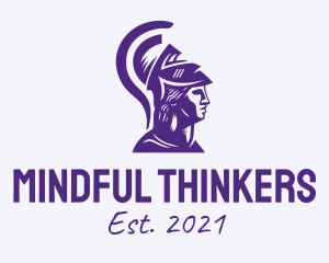 Philosophy - Violet Greece Warrior logo design