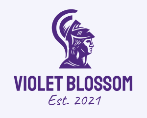 Violet Greece Warrior  logo design