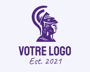 Ancient - Violet Greece Warrior logo design