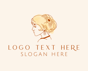 Beauty Blogger - Elegant Woman Jewelry logo design
