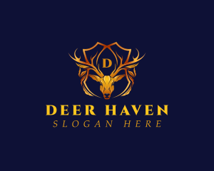 Premium Deer Antler logo design