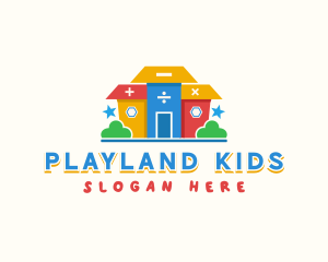 Kindergarten Math School logo design