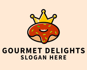 Crown Dessert Donut  logo design