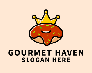 Crown Dessert Donut  logo design