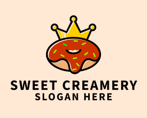 Crown Dessert Donut  logo design