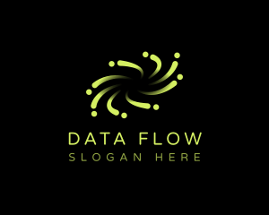 Swirl Dot Data App logo design