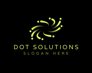 Dot - Swirl Dot Data App logo design