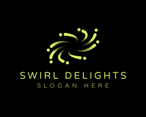 Swirl Dot Data App logo design