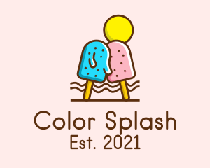 Summer Ice Cream Popsicle  logo design