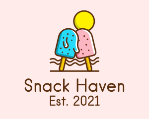 Summer Ice Cream Popsicle  logo design