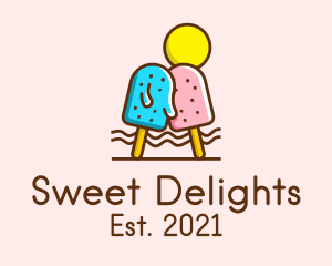 Summer Ice Cream Popsicle  logo design