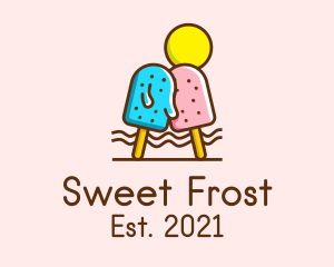 Summer Ice Cream Popsicle  logo design