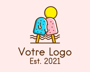 Ice Pop - Summer Ice Cream Popsicle logo design