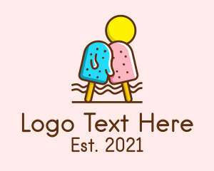 Frosted - Summer Ice Cream Popsicle logo design