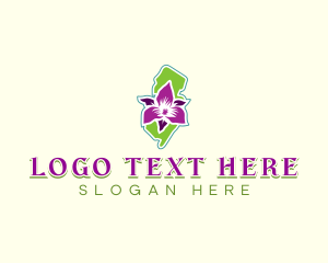 Magnolia Flower - New Jersey Trillium Floral logo design