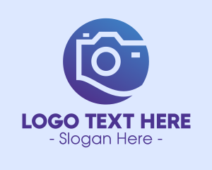 Photography - Blue Photography Camera Circle logo design