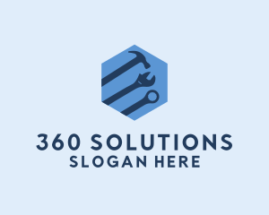 Hexagon Mechanic Tools logo design