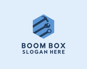 Hexagon Mechanic Tools logo design