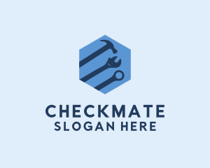 Hexagon Mechanic Tools logo design