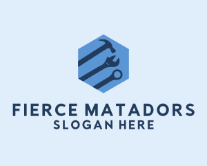 Hexagon Mechanic Tools logo design