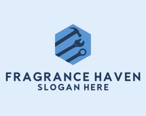 Hexagon Mechanic Tools logo design