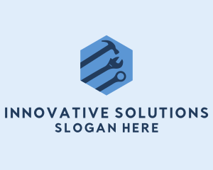 Hexagon Mechanic Tools logo design