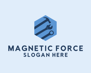 Hexagon Mechanic Tools logo design