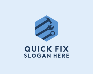 Hexagon Mechanic Tools logo design