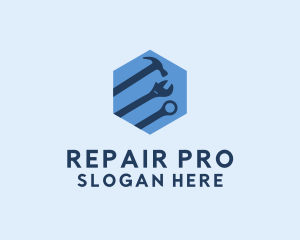 Hexagon Mechanic Tools logo design