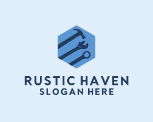 Hexagon Mechanic Tools logo design