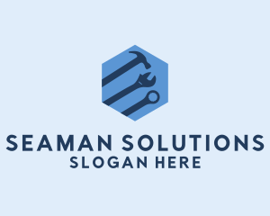 Hexagon Mechanic Tools logo design