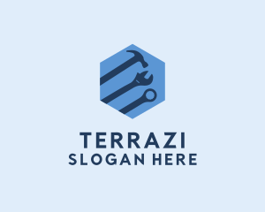 Hexagon Mechanic Tools logo design