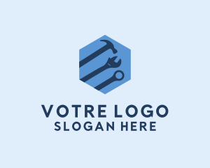 Hexagon Mechanic Tools logo design