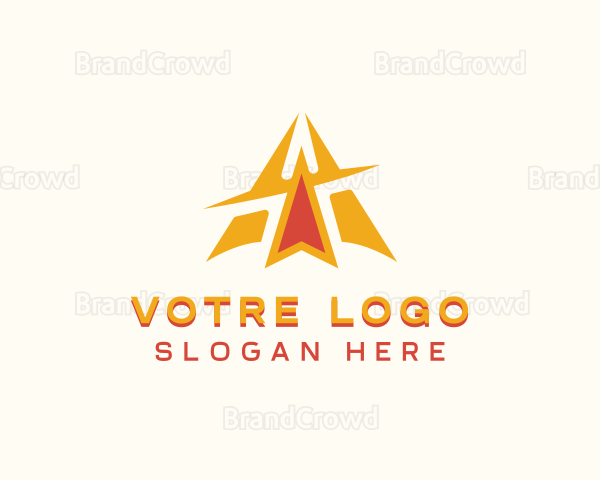 Shipping Plane Logistics Logo