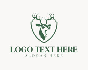 Hunt - Hunting Shield Deer logo design