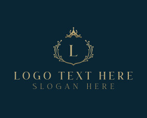Leaves - Elegant Crown Wreath logo design