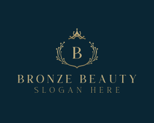 Elegant Crown Wreath logo design