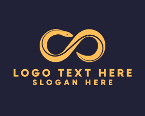 Ouroboros - Yellow Wildlife Snake logo design