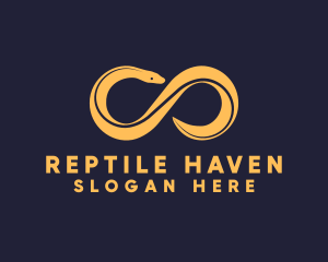 Herpetology - Yellow Wildlife Snake logo design