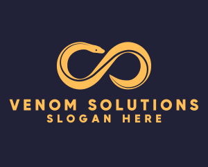 Venom - Yellow Wildlife Snake logo design