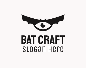 Bat - Black Bat Eye logo design