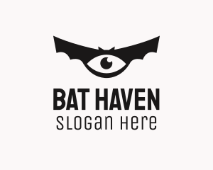 Bat - Black Bat Eye logo design
