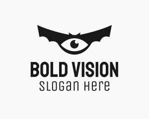 Black Bat Eye logo design