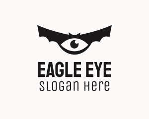 Black Bat Eye logo design