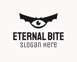 Vampire - Black Bat Eye logo design