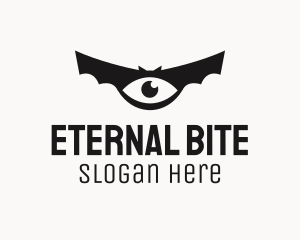 Black Bat Eye logo design