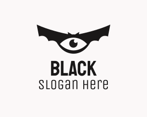Black Bat Eye logo design