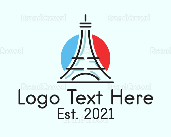 Eiffel Tower Travel Logo