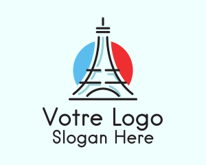 Eiffel Tower Travel Logo